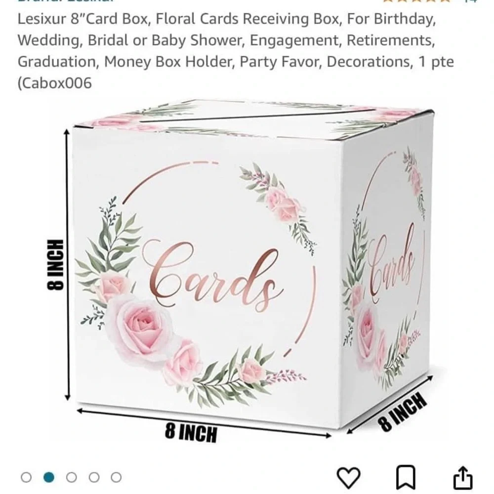 Diaper raffle cards and box